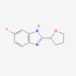 molecular formula C11H11FN2O B13348550 6-Fluoro-2-(tetrahydrofuran-2-yl)-1H-benzo[d]imidazole 