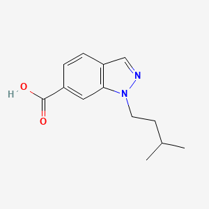 molecular formula C13H16N2O2 B13348601 1-isopentyl-1H-indazole-6-carboxylic acid 