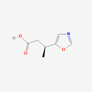 molecular formula C7H9NO3 B13348606 (S)-3-(Oxazol-5-yl)butanoic acid 