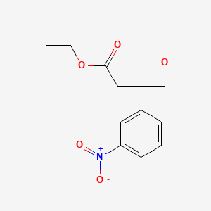 Ethyl 2-(3-(3-nitrophenyl)oxetan-3-yl)acetate