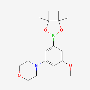 4-(3-Methoxy-5-(4,4,5,5-tetramethyl-1,3,2-dioxaborolan-2-yl)phenyl)morpholine