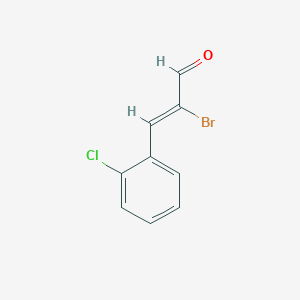 molecular formula C9H6BrClO B13348756 (Z)-2-Bromo-3-(2-chlorophenyl)acrylaldehyde 