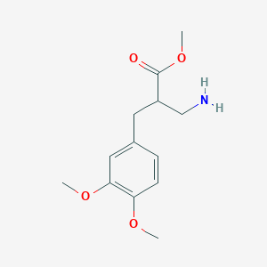 molecular formula C13H19NO4 B13348763 Methyl 3-amino-2-(3,4-dimethoxybenzyl)propanoate 