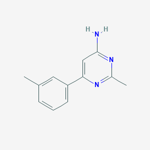 molecular formula C12H13N3 B13348779 2-Methyl-6-(m-tolyl)pyrimidin-4-amine 