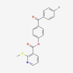 4-(4-Fluorobenzoyl)phenyl 2-(methylthio)nicotinate