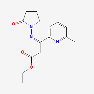 Ethyl 3-(6-methylpyridin-2-yl)-3-((2-oxopyrrolidin-1-yl)imino)propanoate