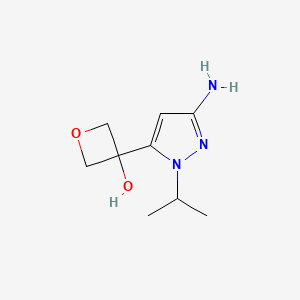 3-(3-Amino-1-isopropyl-1H-pyrazol-5-yl)oxetan-3-ol