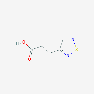 molecular formula C5H6N2O2S B13348841 3-(1,2,5-Thiadiazol-3-yl)propanoic acid 