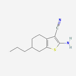 molecular formula C12H16N2S B1334885 2-氨基-6-丙基-4,5,6,7-四氢-1-苯并噻吩-3-腈 CAS No. 350996-91-7