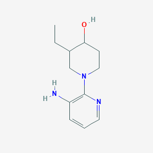 molecular formula C12H19N3O B13348853 1-(3-Aminopyridin-2-yl)-3-ethylpiperidin-4-ol 