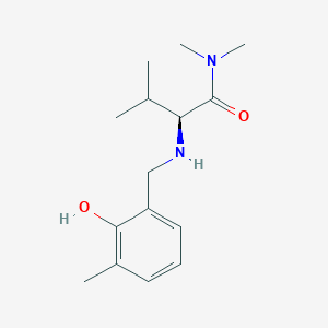 molecular formula C15H24N2O2 B13348861 (S)-2-((2-Hydroxy-3-methylbenzyl)amino)-N,N,3-trimethylbutanamide 