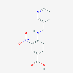 molecular formula C13H11N3O4 B1334888 3-硝基-4-[(3-吡啶基甲基)氨基]苯甲酸 CAS No. 384855-46-3