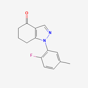 molecular formula C14H13FN2O B13348883 1-(2-Fluoro-5-methylphenyl)-1,5,6,7-tetrahydro-4H-indazol-4-one 