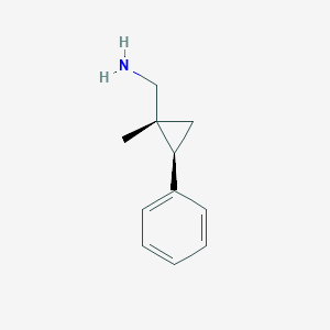 molecular formula C11H15N B13348889 ((1R,2S)-1-Methyl-2-phenylcyclopropyl)methanamine 