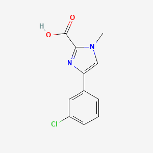 molecular formula C11H9ClN2O2 B13348968 4-(3-Chlorophenyl)-1-methyl-1H-imidazole-2-carboxylic acid 