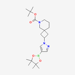 tert-Butyl 2-(4-(4,4,5,5-tetramethyl-1,3,2-dioxaborolan-2-yl)-1H-pyrazol-1-yl)-6-azaspiro[3.5]nonane-6-carboxylate