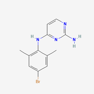 molecular formula C12H13BrN4 B13349015 N4-(4-Bromo-2,6-dimethylphenyl)pyrimidine-2,4-diamine 