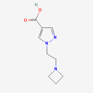 molecular formula C9H13N3O2 B13349041 1-(2-(Azetidin-1-yl)ethyl)-1H-pyrazole-4-carboxylic acid 