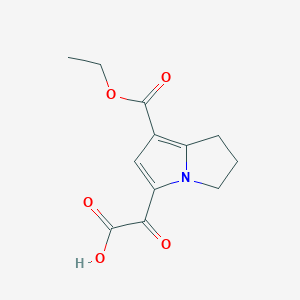 molecular formula C12H13NO5 B13349044 2-(7-(Ethoxycarbonyl)-2,3-dihydro-1H-pyrrolizin-5-yl)-2-oxoacetic acid 