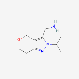 molecular formula C10H17N3O B13349075 (2-Isopropyl-2,4,6,7-tetrahydropyrano[4,3-c]pyrazol-3-yl)methanamine 