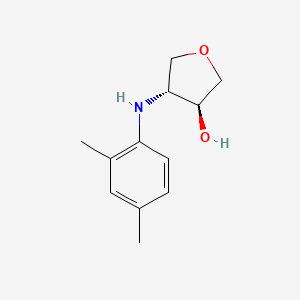 molecular formula C12H17NO2 B13349092 (3S,4R)-4-[(2,4-dimethylphenyl)amino]oxolan-3-ol 