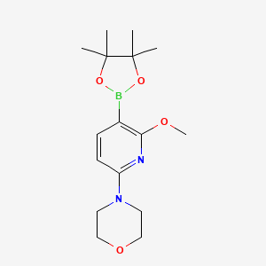 4-(6-Methoxy-5-(4,4,5,5-tetramethyl-1,3,2-dioxaborolan-2-YL)pyridin-2-YL)morpholine