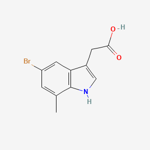 molecular formula C11H10BrNO2 B13349104 2-(5-Bromo-7-methyl-1H-indol-3-yl)acetic acid 