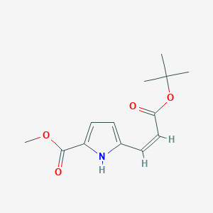 molecular formula C13H17NO4 B13349112 (Z)-methyl 5-(3-tert-butoxy-3-oxoprop-1-enyl)-1H-pyrrole-2-carboxylate 