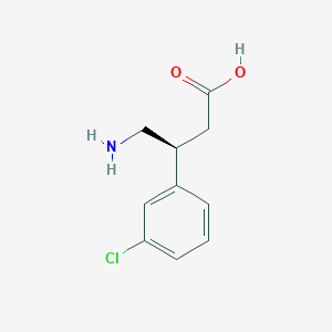 molecular formula C10H12ClNO2 B13349124 (S)-4-Amino-3-(3-chlorophenyl)butanoic acid 