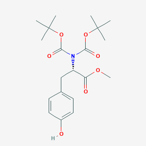 molecular formula C20H29NO7 B13349153 Methyl (S)-N,N-Bis[(1,1-dimethylethoxy)carbonyl]-2-amino-3-(4-hydroxyphenyl)propanoate 