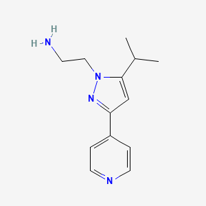 2-(5-isopropyl-3-(pyridin-4-yl)-1H-pyrazol-1-yl)ethan-1-amine