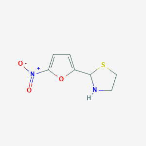 molecular formula C7H8N2O3S B13349241 2-(5-Nitrofuran-2-yl)thiazolidine 