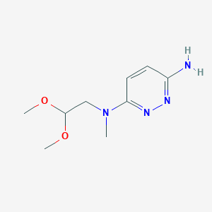 molecular formula C9H16N4O2 B13349256 N3-(2,2-dimethoxyethyl)-N3-methylpyridazine-3,6-diamine 