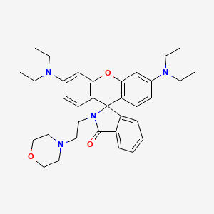 molecular formula C34H42N4O3 B13349294 3',6'-Bis(diethylamino)-2-(2-morpholinoethyl)spiro[isoindoline-1,9'-xanthen]-3-one 