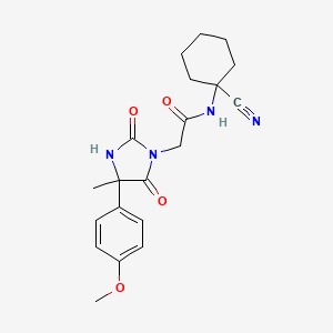 molecular formula C20H24N4O4 B13349298 N-(1-Cyanocyclohexyl)-2-(4-(4-methoxyphenyl)-4-methyl-2,5-dioxoimidazolidin-1-yl)acetamide 