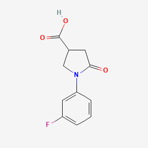 molecular formula C11H10FNO3 B1334933 1-(3-氟苯基)-5-氧代吡咯烷-3-羧酸 CAS No. 566154-63-0