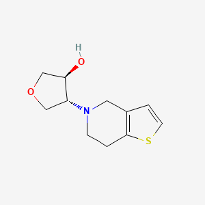 molecular formula C11H15NO2S B13349332 (3S,4R)-4-(6,7-Dihydrothieno[3,2-c]pyridin-5(4H)-yl)tetrahydrofuran-3-ol 