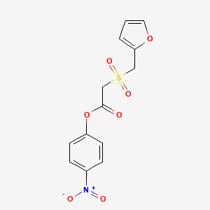 molecular formula C13H11NO7S B13349375 4-Nitrophenyl 2-((furan-2-ylmethyl)sulfonyl)acetate 