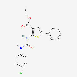 Ethyl 2-(3-(4-chlorophenyl)ureido)-5-phenylthiophene-3-carboxylate