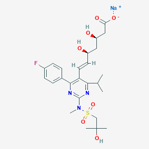 molecular formula C25H33FN3NaO7S B13349453 Rosuvastatin EP Impurity A 