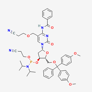 N-Benzoyl-5-((2-cyanoethoxy)methyl)-2'-deoxycytidine CEP