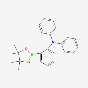 molecular formula C24H26BNO2 B13349468 N,N-diphenyl-2-(4,4,5,5-tetramethyl-1,3,2-dioxaborolan-2-yl)aniline 