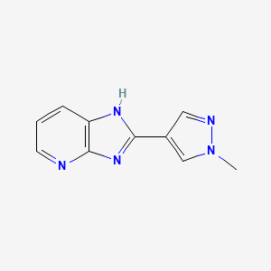 molecular formula C10H9N5 B13349517 2-(1-Methyl-1H-pyrazol-4-yl)-3H-imidazo[4,5-b]pyridine 