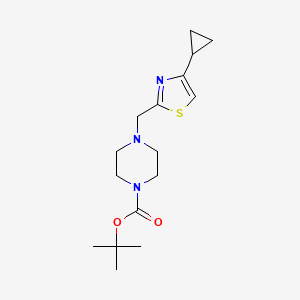 molecular formula C16H25N3O2S B13349522 Tert-butyl 4-((4-cyclopropylthiazol-2-yl)methyl)piperazine-1-carboxylate 