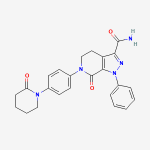 molecular formula C24H23N5O3 B13349525 Desmethoxy Apixaban 