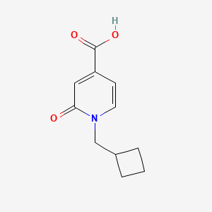 molecular formula C11H13NO3 B13349531 1-(Cyclobutylmethyl)-2-oxo-1,2-dihydropyridine-4-carboxylic acid 