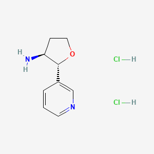 (2R,3S)-2-(pyridin-3-yl)oxolan-3-amine dihydrochloride