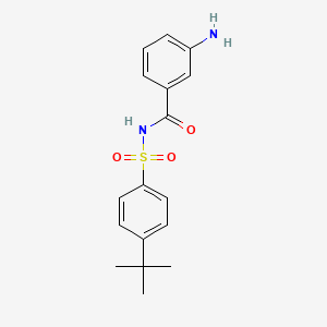 molecular formula C17H20N2O3S B13349550 3-Amino-N-((4-(tert-butyl)phenyl)sulfonyl)benzamide 