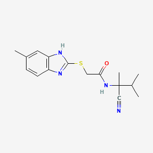 N-(2-Cyano-3-methylbutan-2-yl)-2-((5-methyl-1H-benzo[d]imidazol-2-yl)thio)acetamide