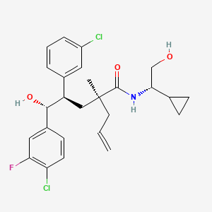 (S)-2-((2R,3R)-3-(4-Chloro-3-fluorophenyl)-2-(3-chlorophenyl)-3-hydroxypropyl)-N-((S)-1-cyclopropyl-2-hydroxyethyl)-2-methylpent-4-enamide